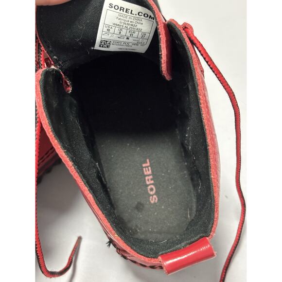 Sorel Women's 10 Out N About Red Waterproof Duck Rain Boots Outdoors Winter - Picture 6 of 9